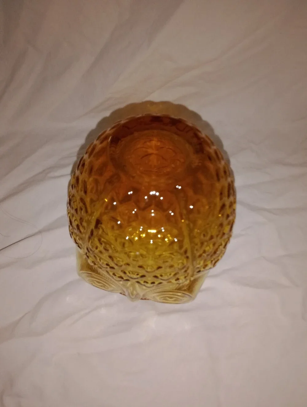 Vintage Glass Owl Votive Candle Holder Planter Vase 4 1/4